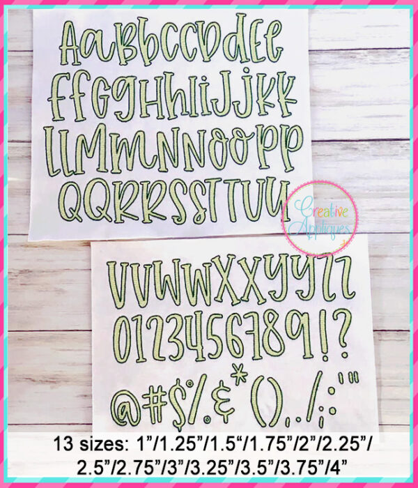 Sketch Stitch Farmhouse Lemonade Embroidery Font - Image 8