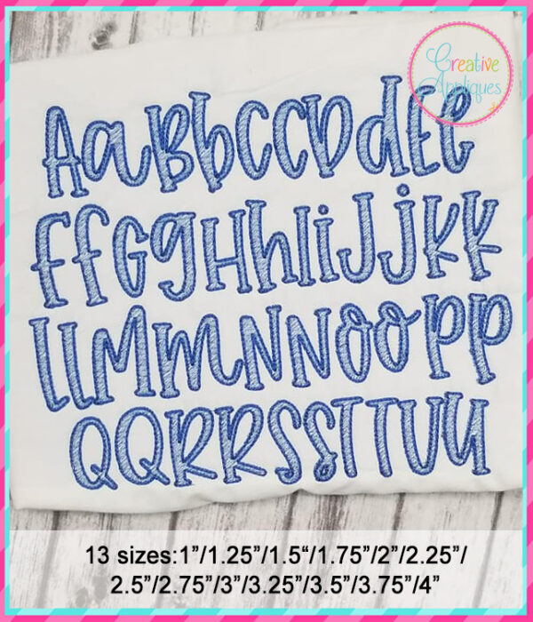 Sketch Stitch Farmhouse Lemonade Embroidery Font - Image 6