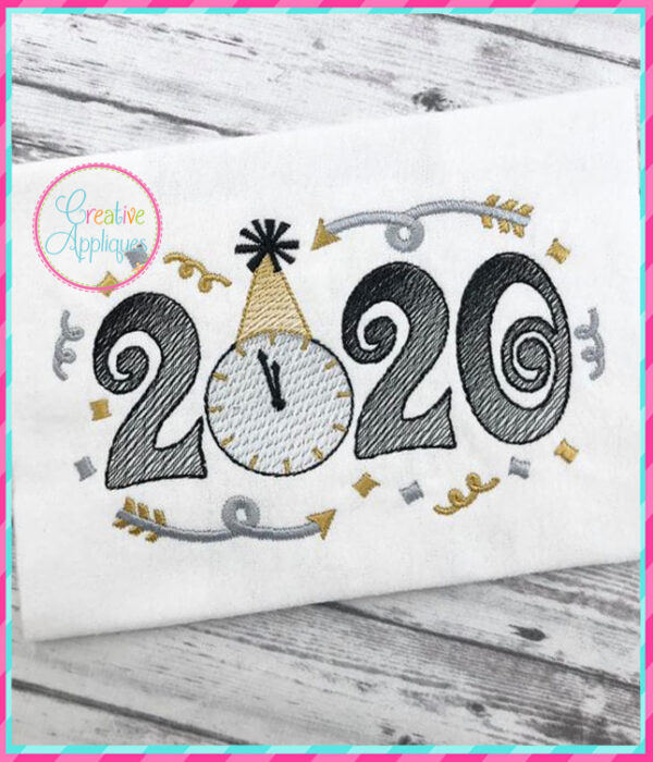 Sketch 2020 New Years Embroidery - Image 3