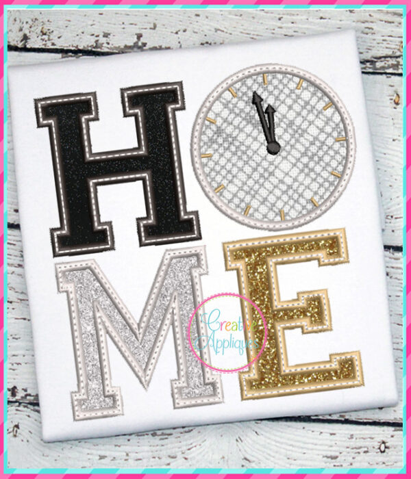 Home Clock Applique