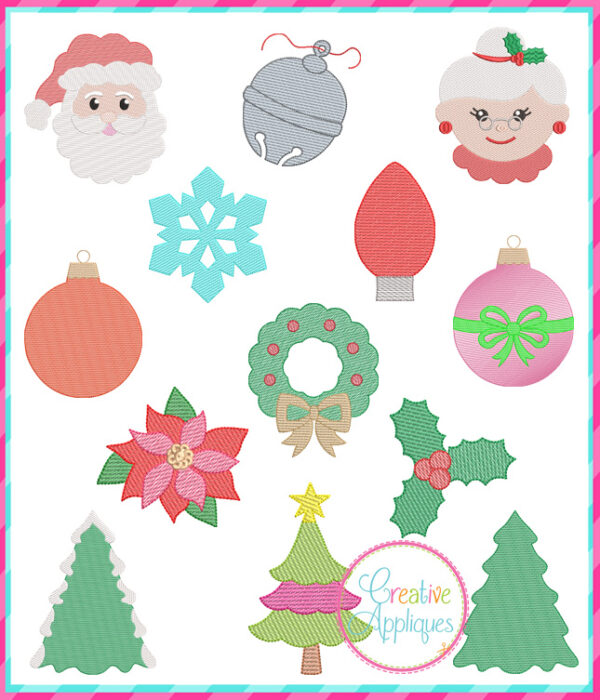 Sketch Christmas Embroidery Set