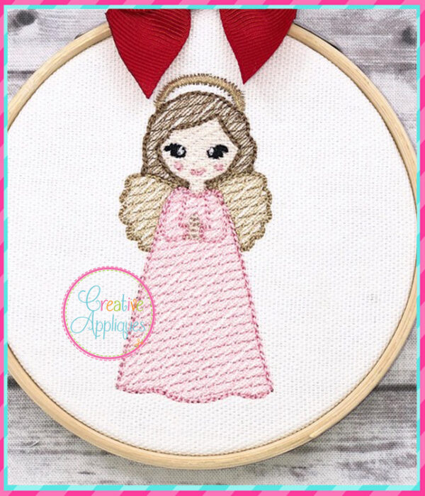 Sketch Angel Girl Embroidery