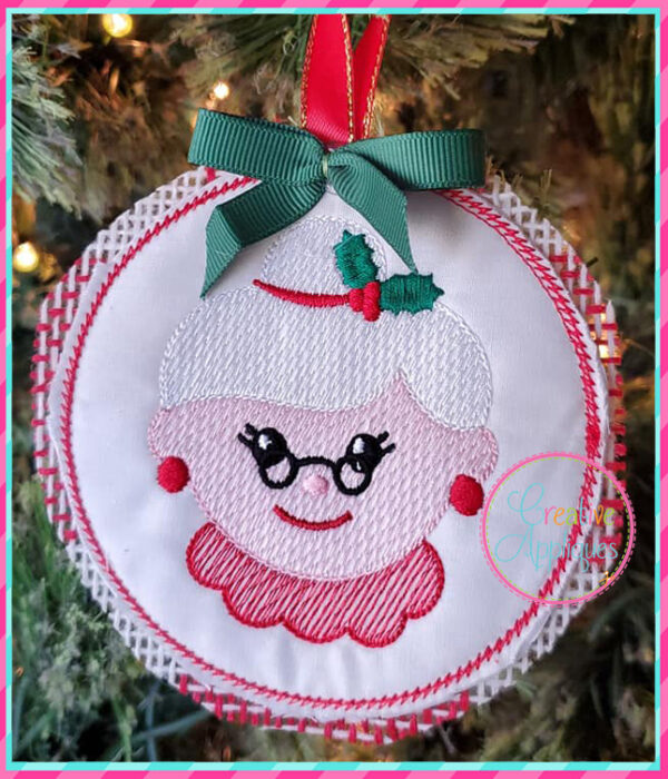 Sketch Mrs Claus Embroidery