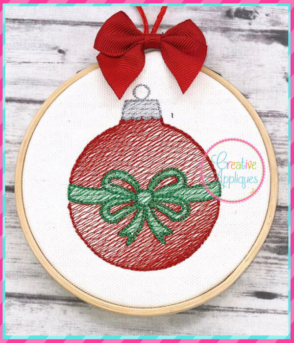 Sketch Ornament Bow Embroidery