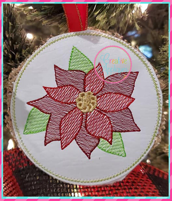 Sketch Poinsettia Embroidery