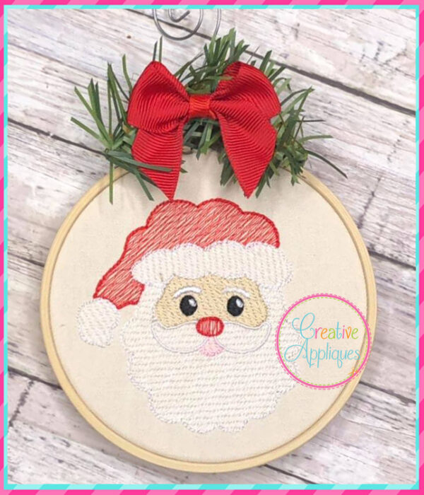 Sketch Santa Claus Embroidery