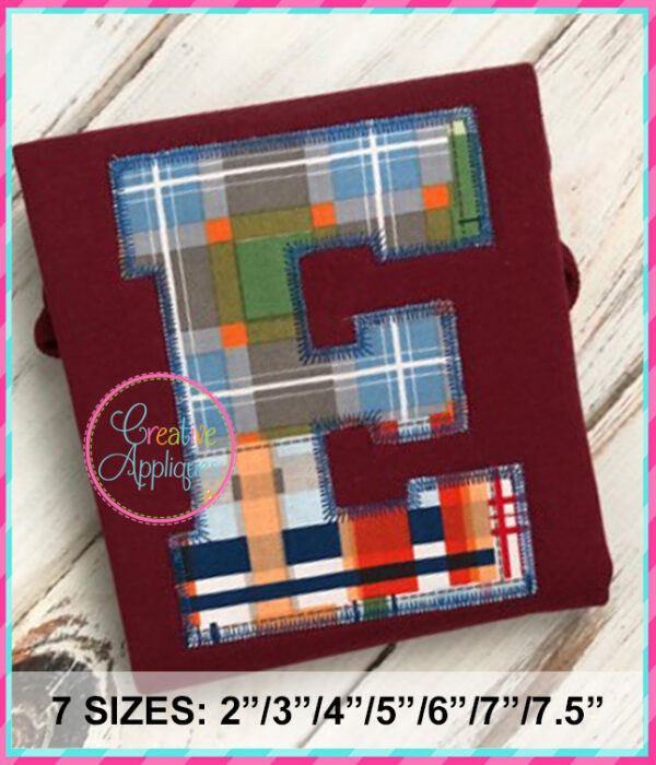 Zigzag Stitch Collegiate Alphabet Applique