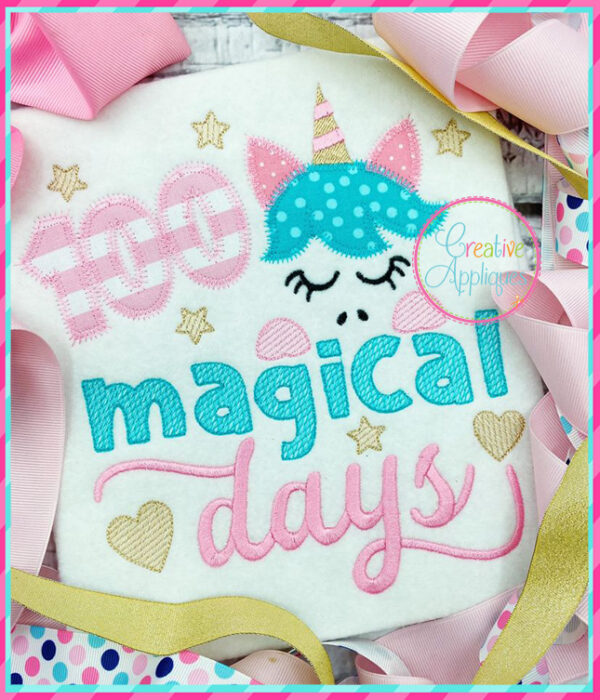 100 Magical Days Applique - Image 4