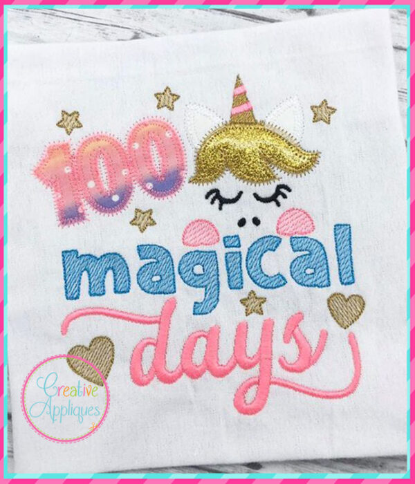 100 Magical Days Applique - Image 3