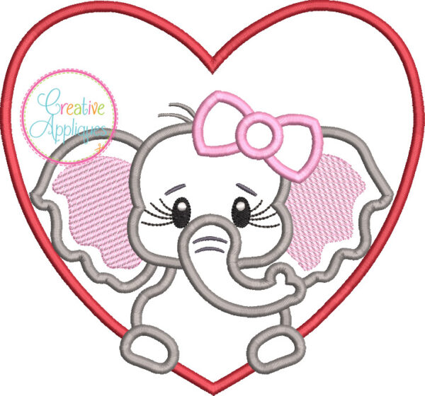 Valentine Animal Heart Applique Set 1 - Image 22