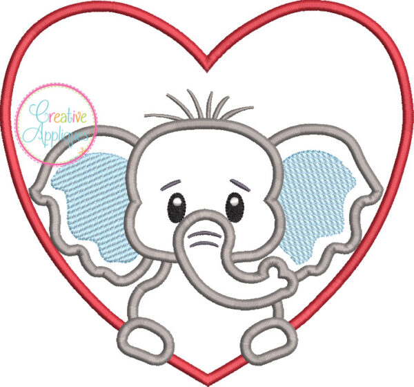 Valentine Animal Heart Applique Set 1 - Image 20