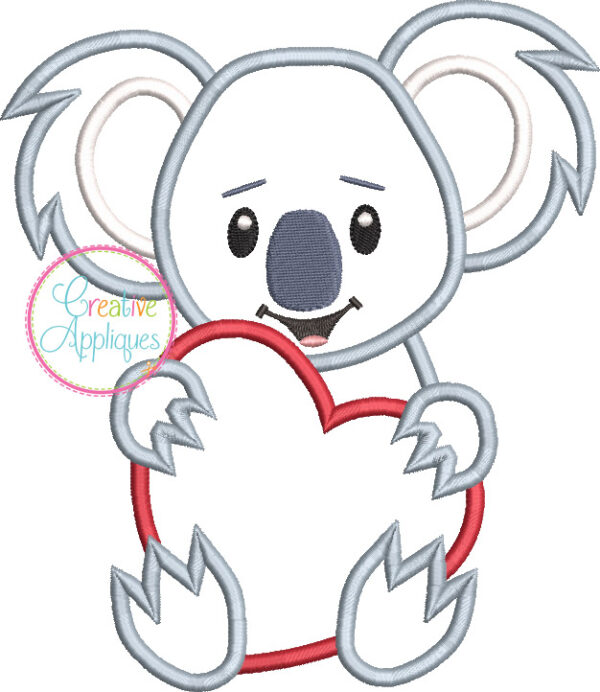 Koala Heart Applique - Image 2