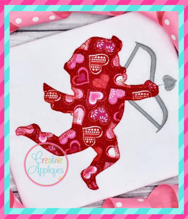 Blanket Stitch Cupid Applique