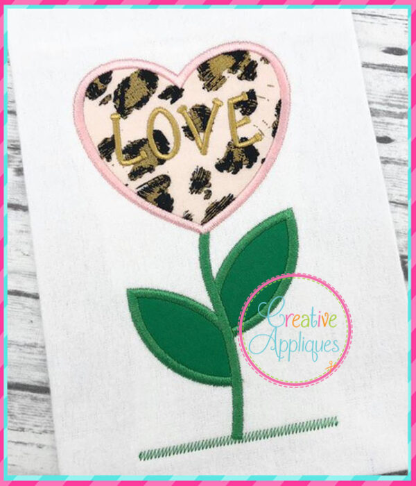 Heart Flower Applique - Image 3