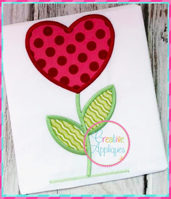 Heart Flower Applique