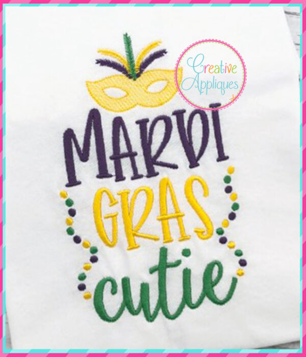 Mardi Gras Cutie Embroidery