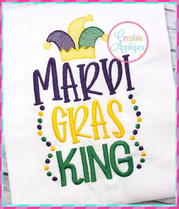 Mardi Gras King Embroidery