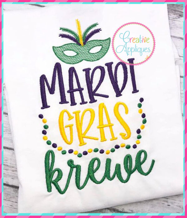 Mardi Gras Krewe Embroidery