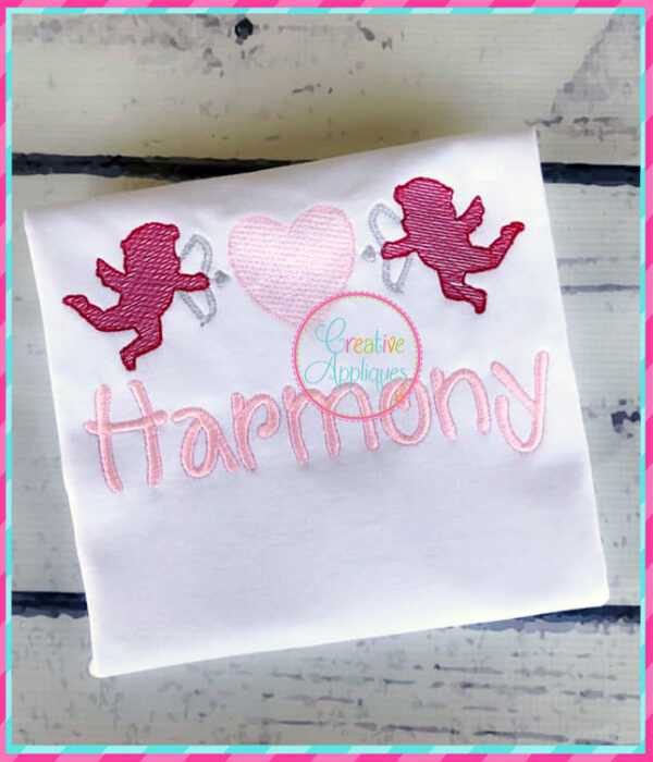 Sketch Stitch Cupid Heart Embroidery - Image 4