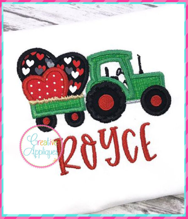 Tractor Hearts Applique - Image 4