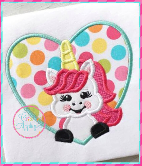 Unicorn Heart Applique - Image 3