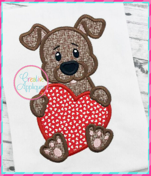 Dog Heart Applique