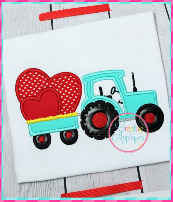 Tractor Hearts Applique - Image 3