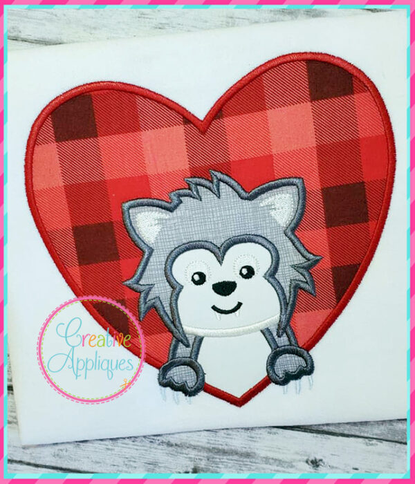 Wolf Heart Applique