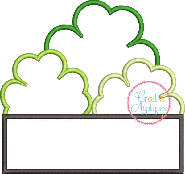 Clover Trio Frame Applique - Image 2