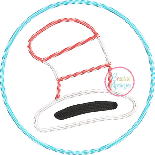 Zigzag Striped Hat Applique - Image 2