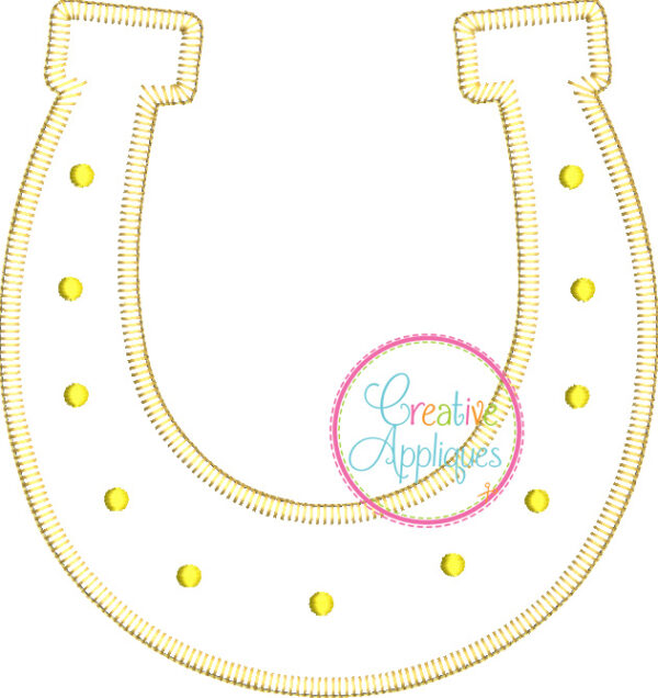 Blanket Stitch Horseshoe Applique - Image 2