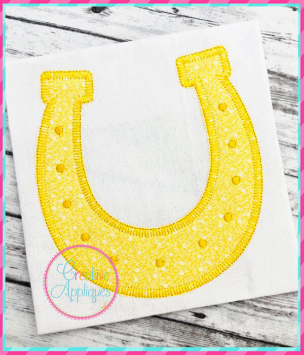 Blanket Stitch Horseshoe Applique