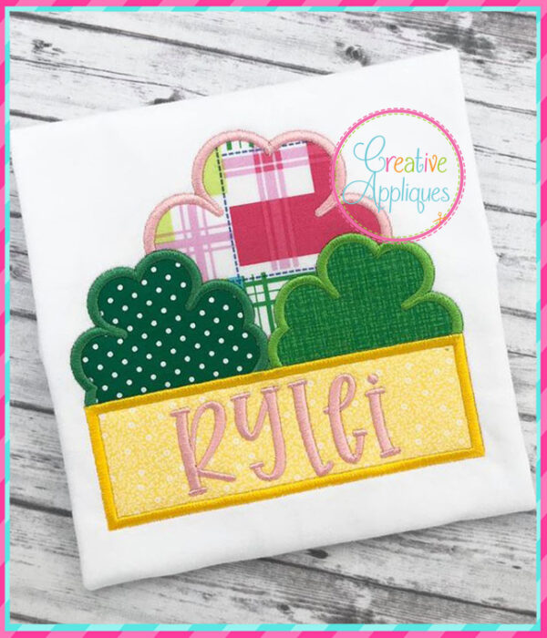 Clover Trio Frame Applique - Image 3