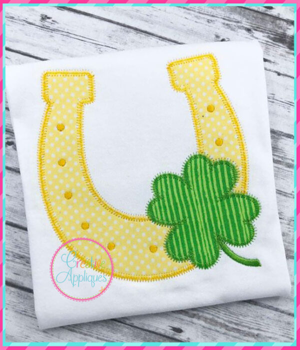 Zigzag Horseshoe Clover Applique