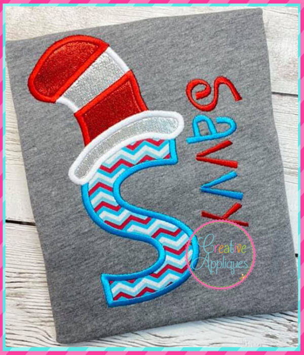 Crazy Hat Alphabet Applique