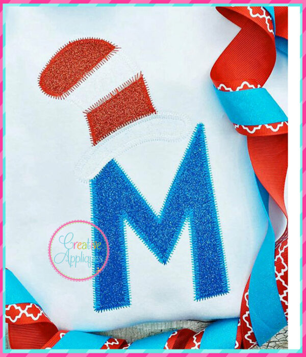 Zigzag Stitch Crazy Hat Alphabet Applique - Image 2