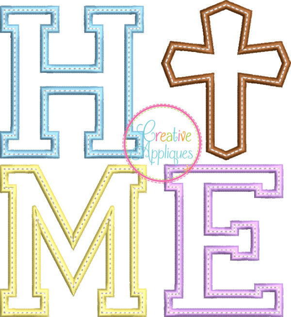 Home Cross Applique + Cut File (Copy) - Image 2