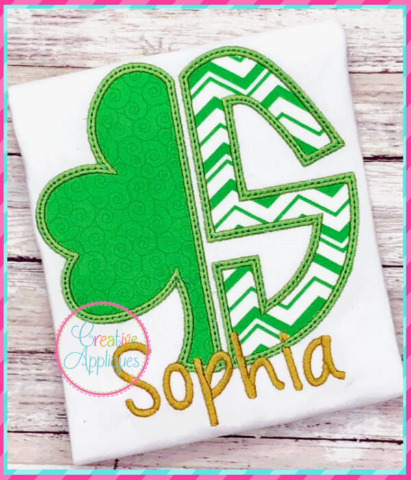 Half Shamrock Alphabet Applique