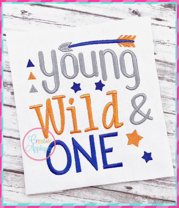 Boy Young Wild and Birthday Embroidery Design Set - Image 2