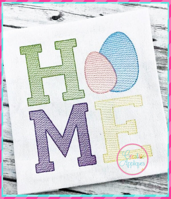 Sketch Stitch Home Eggs Applique