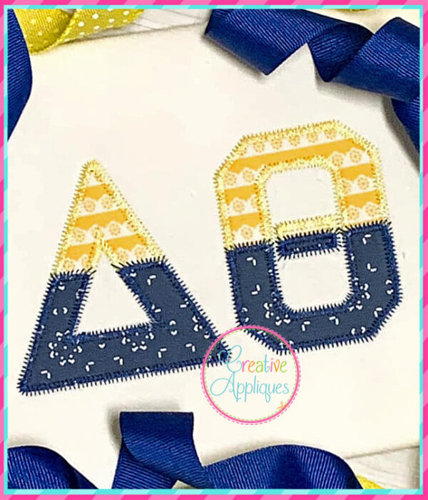 Zigzag Stitch Greek Split Applique Alphabet - Image 5