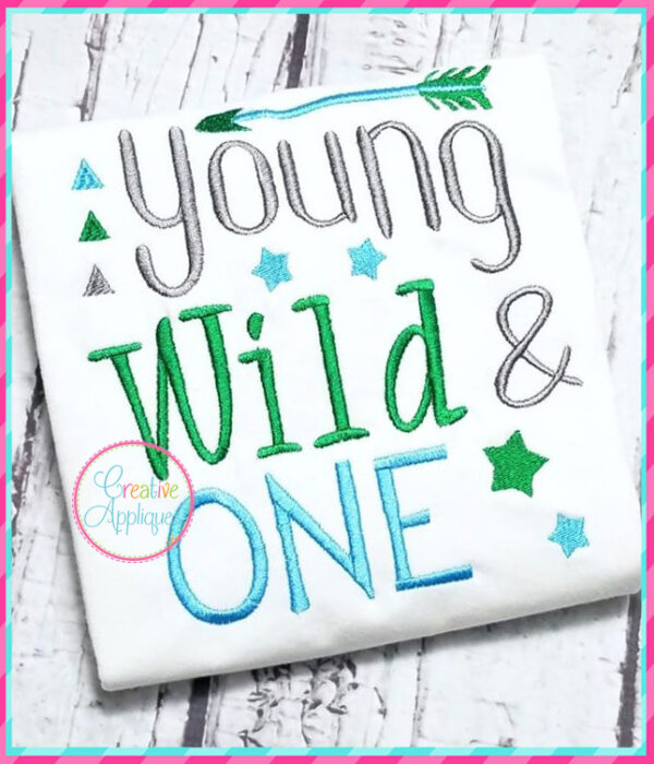 Young Wild & One Embroidery - Image 2