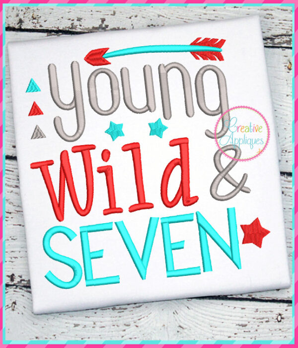 Boy Young Wild and Birthday Embroidery Design Set - Image 8