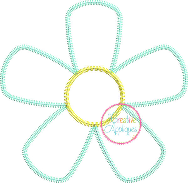 Zigzag Stitch Flower Applique - Image 2