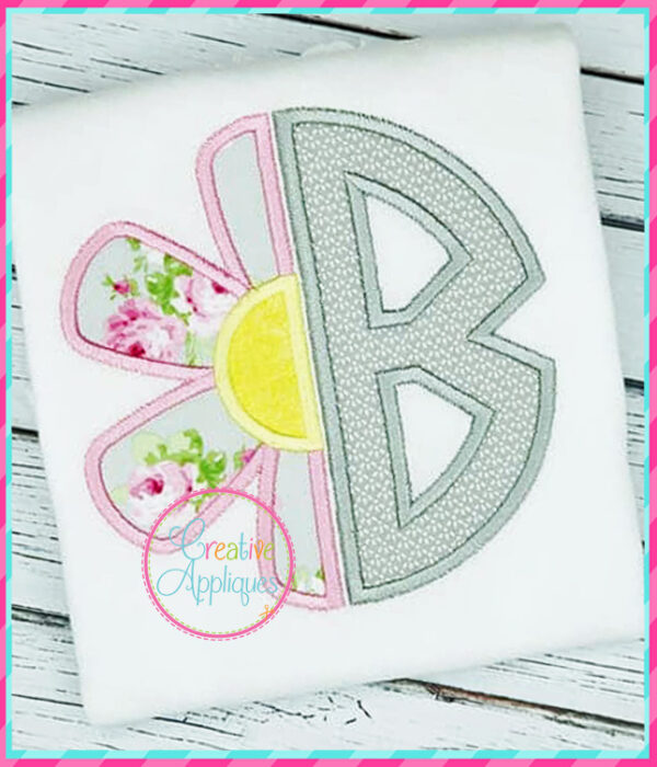 Circle Flower Alphabet Applique - Image 4