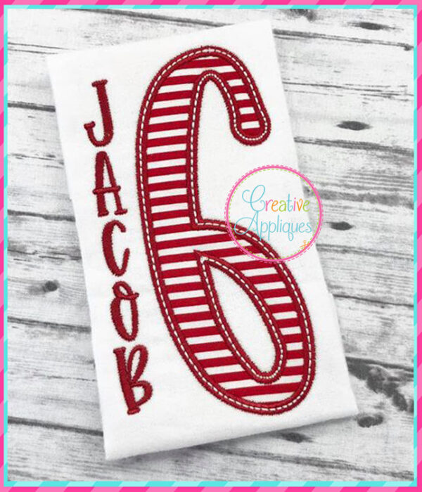 Farmhouse Lemonade Numbers Applique