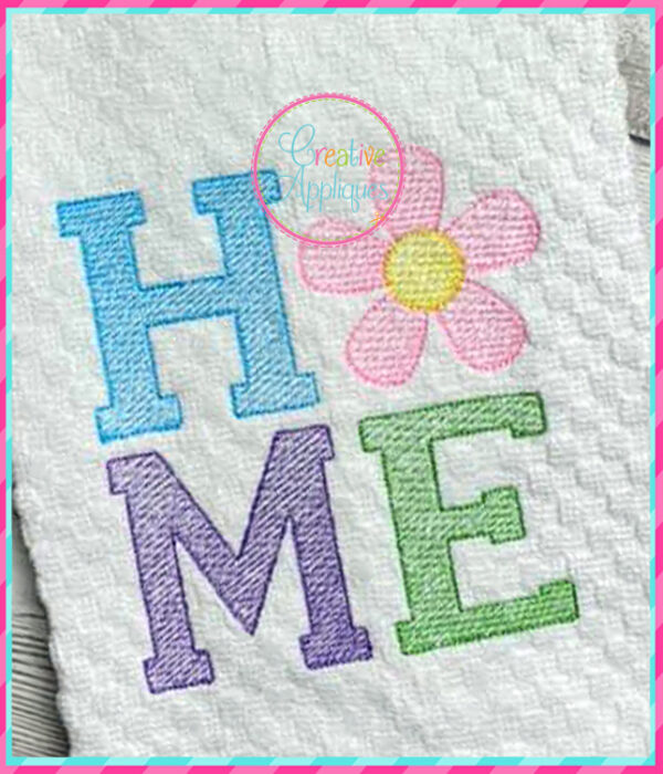 Sketch Stitch Home Flower Embroidery