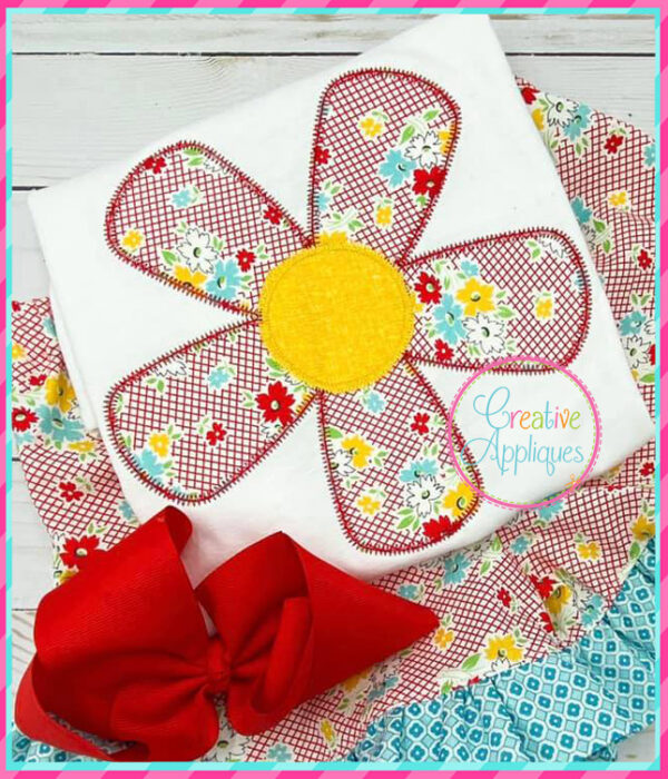 Flower and Bow Applique & Embroidery Set - Image 8