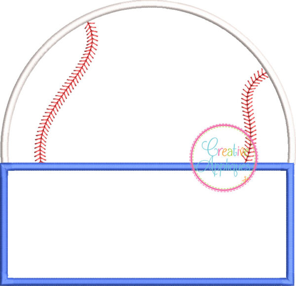 Baseball Frame Applique Design - Image 2