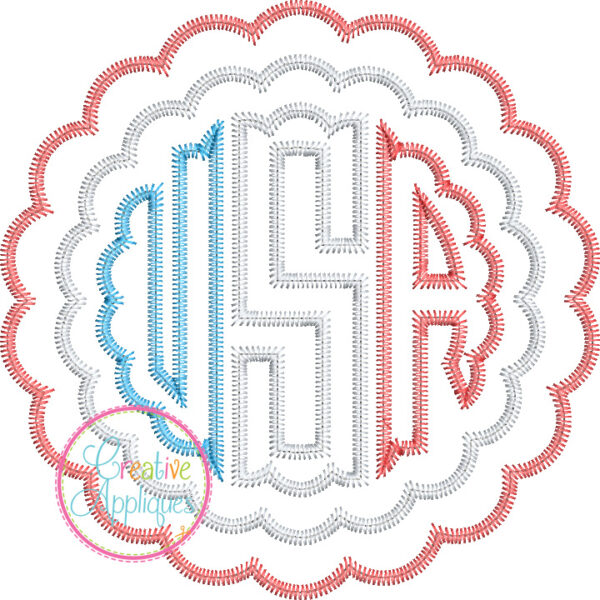 Zigzag Stitch USA Scallop Applique - Image 2